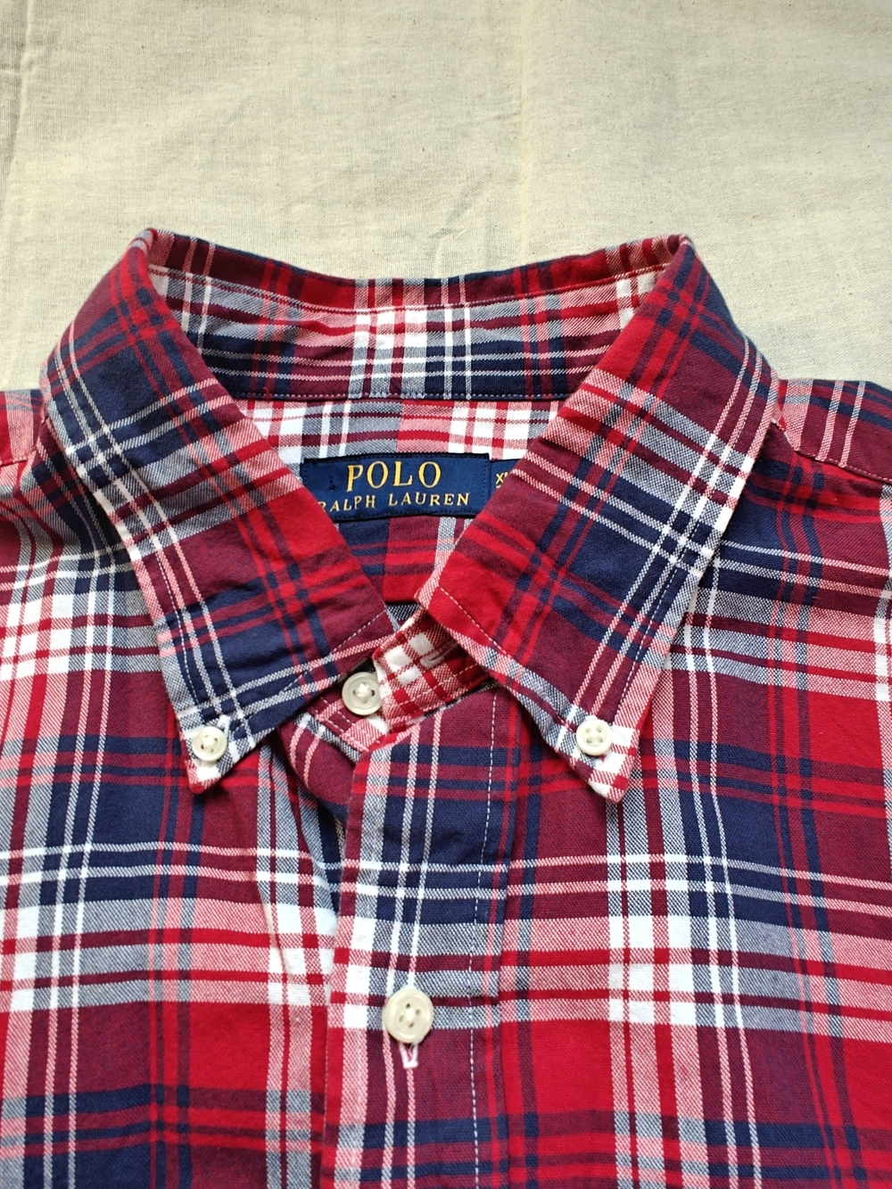 Polo by Ralph Lauren Red & Navy Plaid Button-Down Shirt